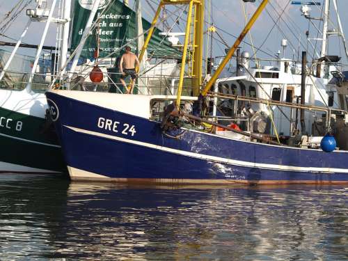 Cutter Fishing Vessel Shrimp North Sea East Frisia