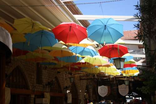 Cyprus Umbrellas Summer Vacation Umbrella Sun