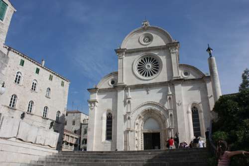 Dalmatia Croatia Šibenik Cathedral Staircase