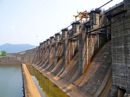Dam Hydel Kadra Kali River Karnataka India