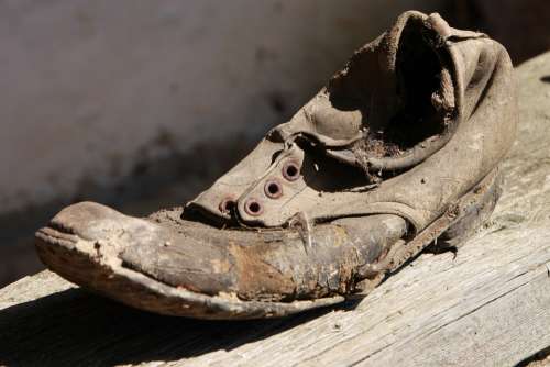 Damage Dirty Old Rusty Shoes Clothing