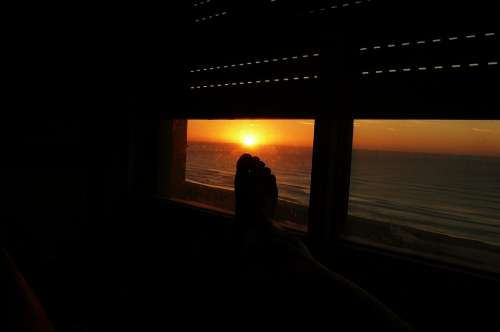 Dawn Foot Sky Sea