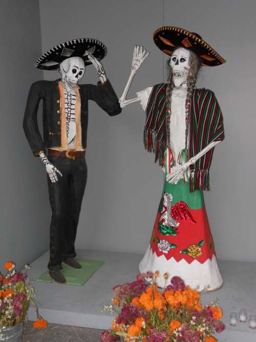 Day Of The Dead Mexico Skeleton Skull Charros