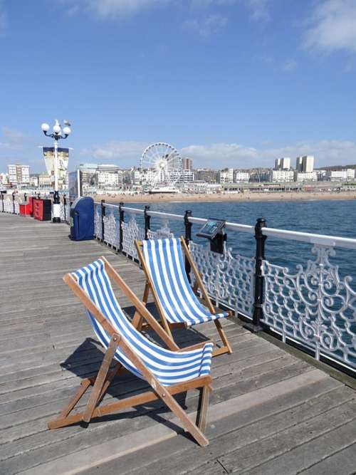 Deckchairs Deckchair Brighton Brighton Pier Seaside