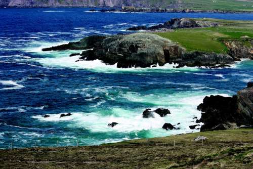 Dingle Atlantic Cliffs Surf Sea Ireland Kerry