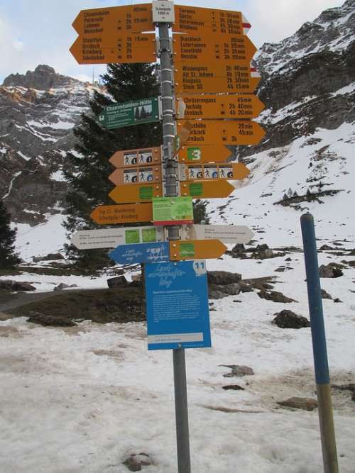 Directory Signposts Shield Hiking Trails Arrow