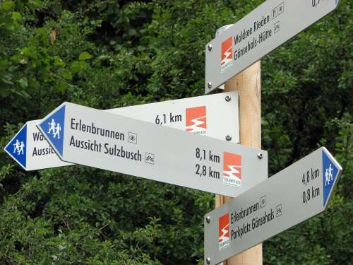Directory Signs Eifel Hiking Leisure Nature Away