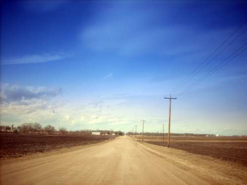 Dirt Road Country Rural Landscape Scenic