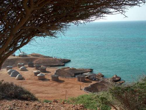 Djibouti Africa Ras Bir Beach Sea Toukouls Side