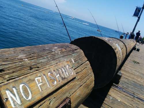 Dock Fishing Pier No Fishing Fish Fishing Poles