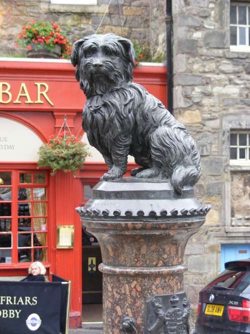 Dog Statue Edinburgh Scotland Landmark Symbol Pet