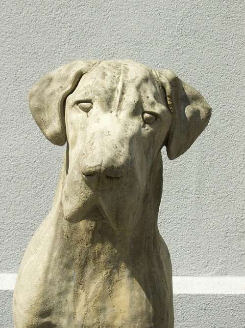 Dog Statue Stone Figure Stone