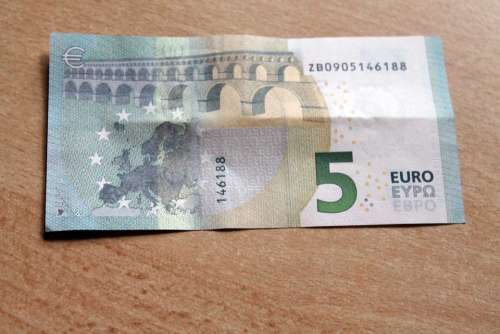 Dollar Bill Euro Currency Bills Paper Money 5 Euro