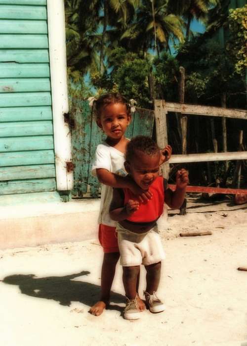 Dominican Children Humans Poor People Caribbean