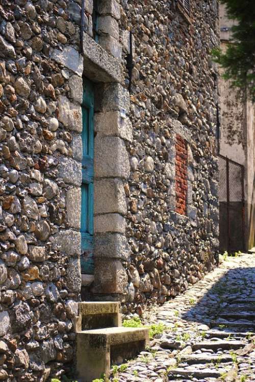 Door Alley Hill House Entrance Colors Stones