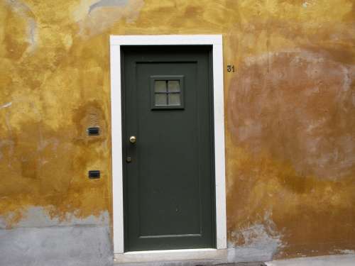 Door Wall Colorful Entry Architecture Painting