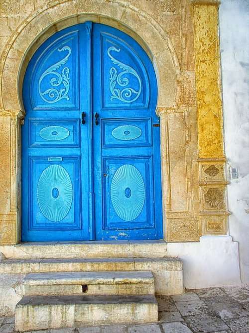 Door Blue Beautiful Sidi Bou Said Tunisia