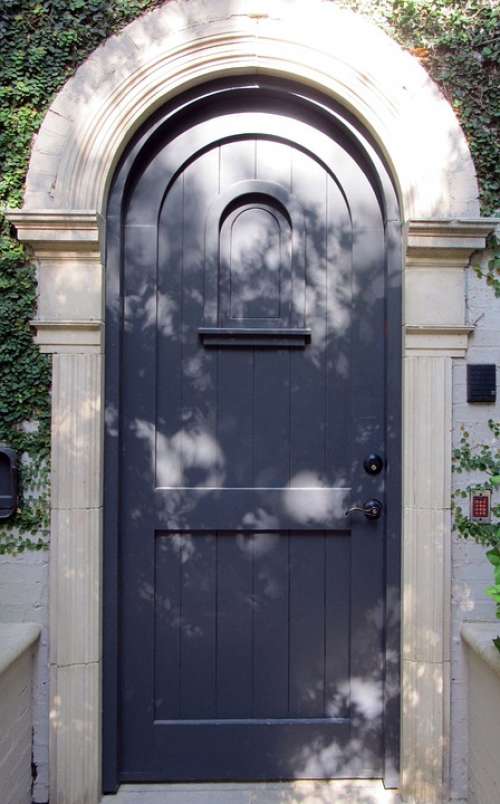 Door Closed Portal Doorway Entrance Blue Wood