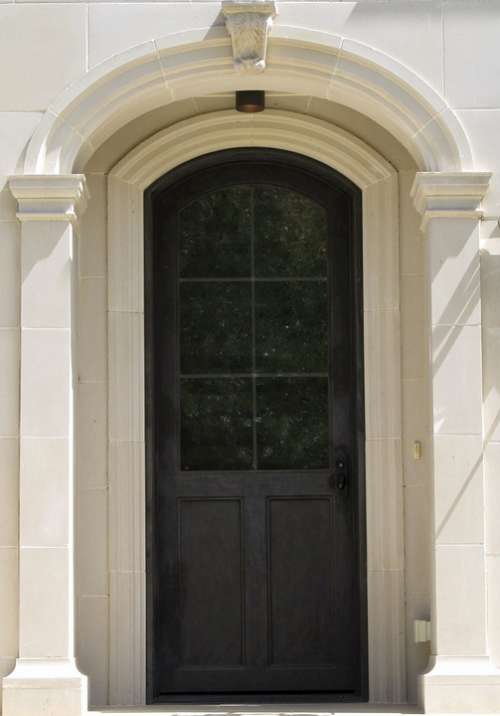 Door Closed Portal Doorway Entrance Wood Stone