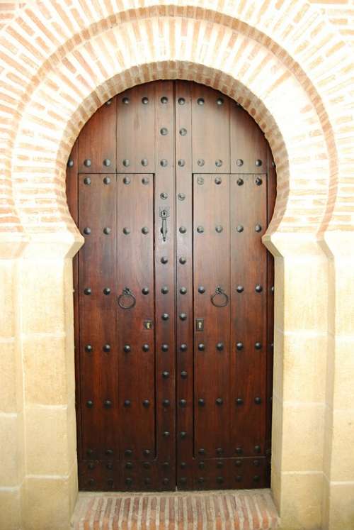 Door Wood Arab Cordoba Spain Andalusia