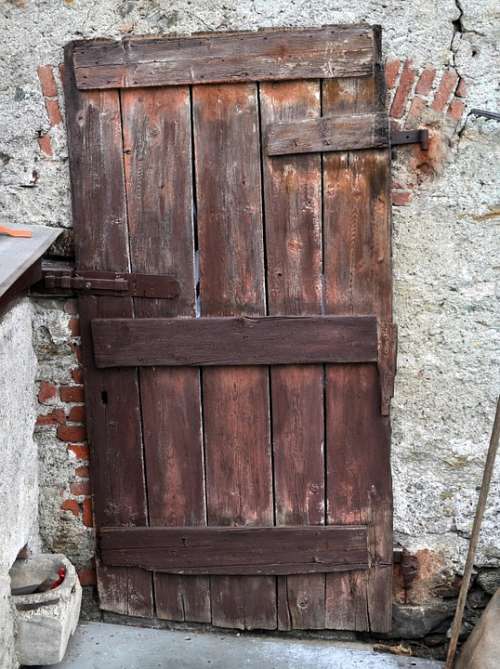 Door Antiquity Ancient Rust Wood Brown