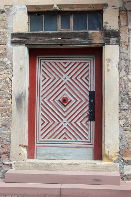 Door Old Wood House Entrance Old Door Painting