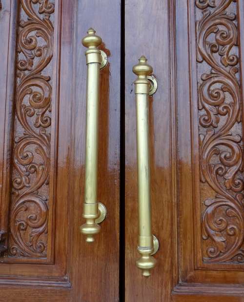 Door Handle Ornate Antique Brass India