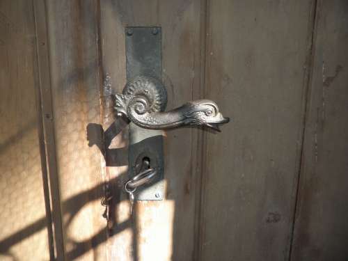 Door Knob Old Metal Art Door Handle Input Castle