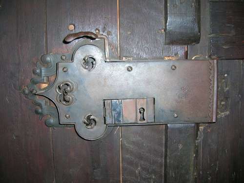 Door Lock Antique Metal Castle Key Hole