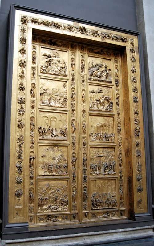 Doors Closed Paneled Carved Architectural