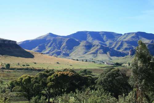 Drakensberg Mountains Mountain Range Landscape