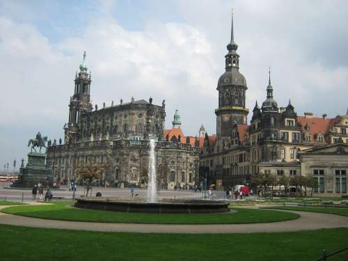 Dresden Historic Center Germany Church Cathedral