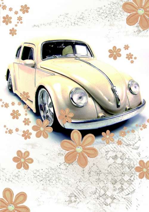 Driver'S License Vw Beetle Beetle Retro Card