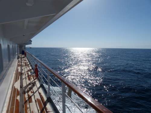 Driving Cruise Ship Atlantic Sun Water Blue