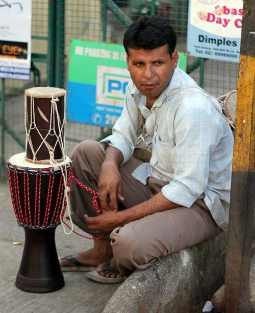 Drums Seller Street India Indian Merchant