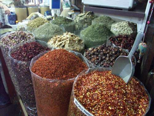 Dubai Market Spice Shopping Cook Exotic Oriental