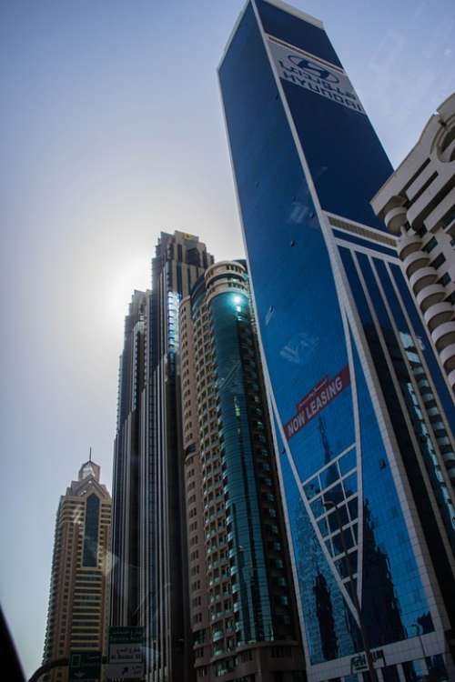 Dubai Skyscraper Skyscrapers Skyline Big City