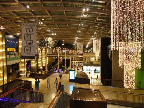 Dubai Shops Stores Mall Building Interior People
