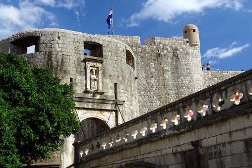 Dubrovnik Croatia Historic Center Wall