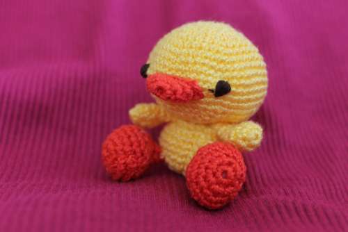 Duck Toy Crochet Tiny Animal Small Bird Cute