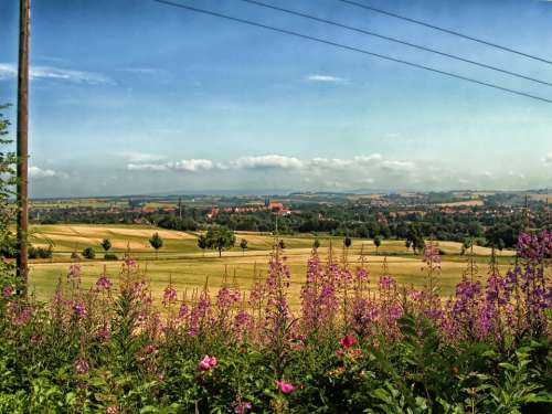 Duderstadt Germany Landscape Scenic Flowers Fields