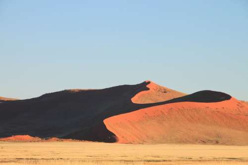 Dunes Desert Dry Namibia Africa Sky