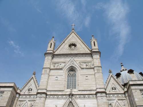 Duomo Di Napoli Facade Marble