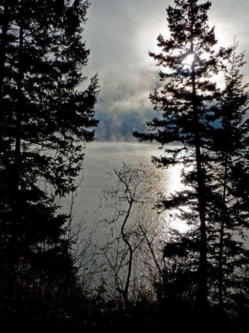 Early Morning Sunrise Clouds Canim Lake