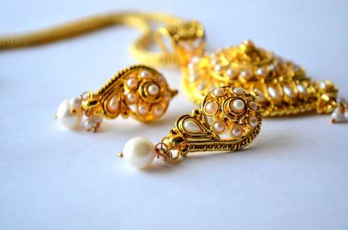 Earrings Necklace Jewelry Gold Luxury Fashion
