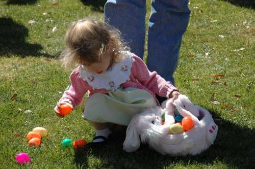 Easter Eggs Search Child Girl Find Young Infant