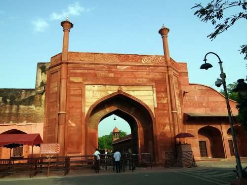 Eastern Gate Taj Mahal Agra Unesco Site India