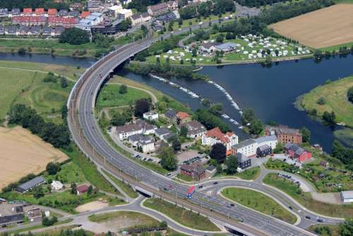 Eat Ruhr Ruhr Bridge Road Aerial View