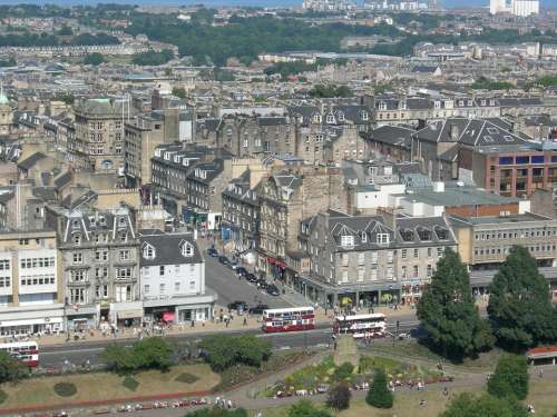 Edinburgh Scotland Landscape City Roads