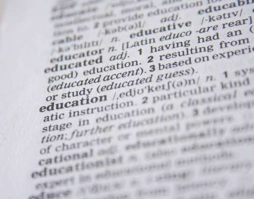 Education Dictionary Word Knowledge Definition